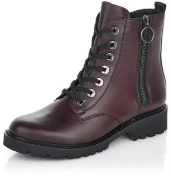 Remonte Dorndorf Schn&uuml;rstiefelette mit Profilsohle dunkelrot