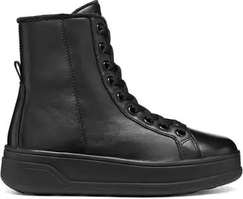 Geox Ankle Boot Leather Lace-Up Boot schwarz