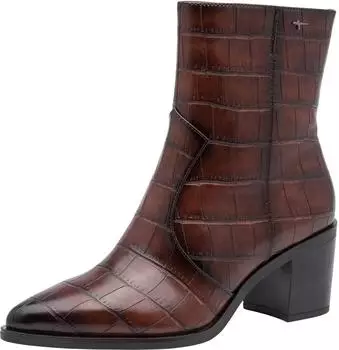 Tamaris Women's Boots Synthetic | 1-25016-47 - Zip, TOUCH-IT Footbed, Flat Sole, ANTIslide Function kastanienbraun