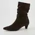 Paul Green Suede Leather Ankle Boot dunkelbraun