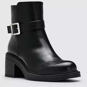 Esprit PERINA Ankle Boot with Block Heel and Decorative Clasp schwarz