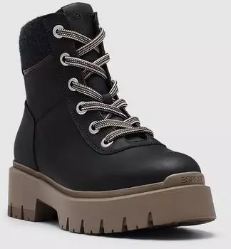 Esprit MILLIE Lace-Up Boots with Cosy Warm Lining and Profiled Sole navy
