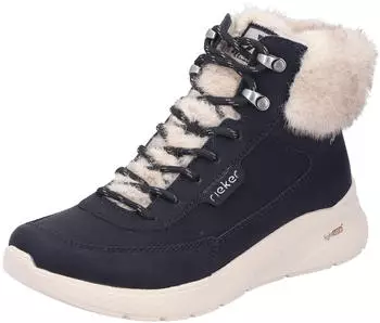 Rieker Lace-Up Boot schwarz/beige