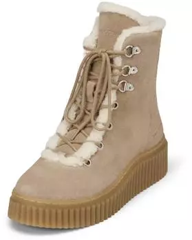 Marc O'Polo Stiefelette mit markanter Rillen-Plateausohle earthy taupe