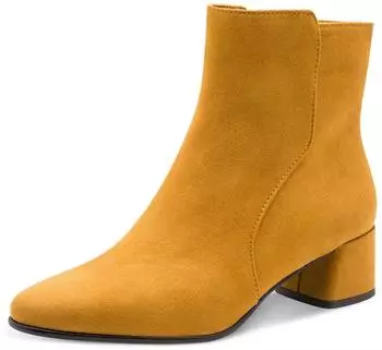 Marco Tozzi Damen Stiefeletten mit Absatz Elegant mit Rei&szlig;verschluss gelb