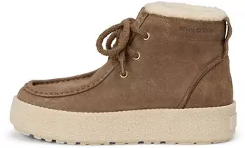 Marc O'Polo Stiefelette aus weichem Veloursleder faded brown