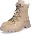 Paul Green Schnürstiefelette Veloursleder beige