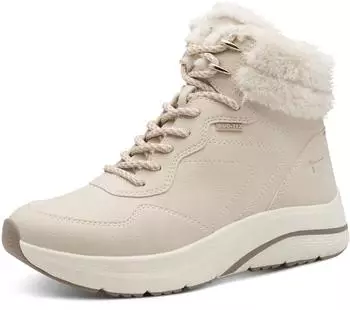 Tamaris Lace-up Ankle Boots ivory