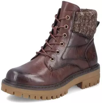 Rieker Schn&uuml;rstiefelette in Used-Optik braun