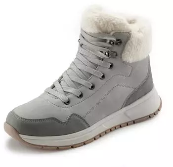 Lascana High Top Sneaker mit Warmfutter aus wasserabweisenden Material VEGAN grau