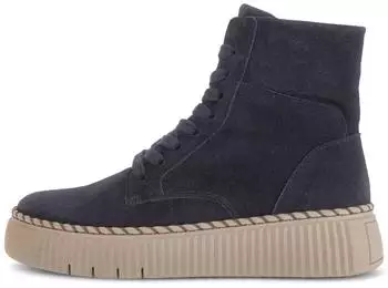 Gabor Schn&uuml;rstiefelette mit Plateausohle blau
