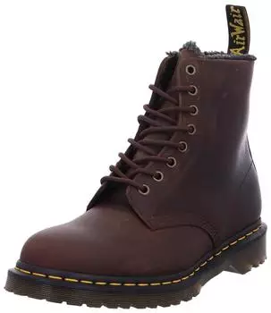 Dr. Martens 1460 Pascal Wl Winterboots Blockabsatz, Schn&uuml;rboots mit logobedruckter Anziehlasche dunkelbraun