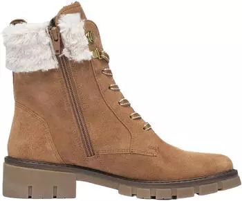 Ara Stiefelette Veloursleder Schn&uuml;rstiefelette braun