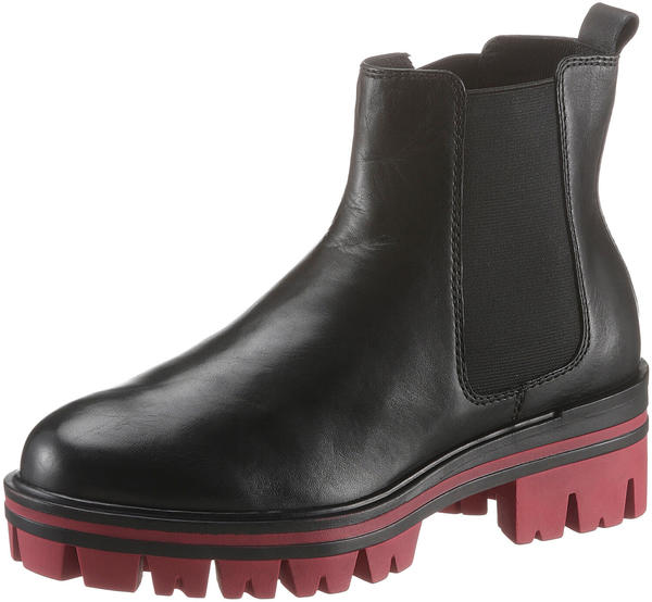 Tamaris Leather Chelsea Boots (1-1-25404-25) black/red