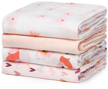 momcozy Wickeldecken 4er Pack Floral momcozy Wickeldecken 4er Pack Floral