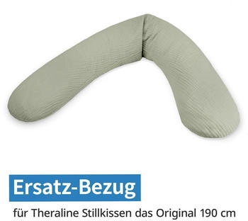 Theraline Ersatzbezug für Stillkissen Das Original Musselin 190 cm Salbei