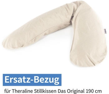Theraline Ersatzbezug für Stillkissen Das Original 190 cm Punkte Beige