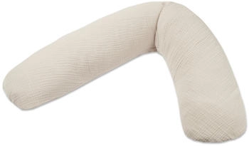 Theraline Stillkissen Dodo Premium mit feiner Perlen-Füllung inkl. Bezug Musselin 180 cm Sandbeige