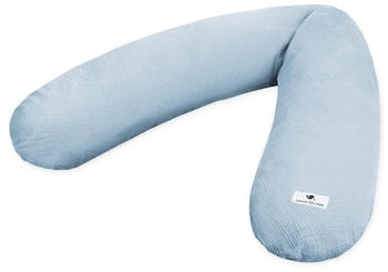 Julius Zöllner Stillkissen Mikroperlen-Füllung inkl. Bezug 190 cm Musselin Denim