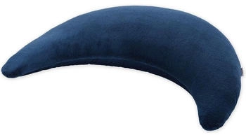Theraline Stillkissen Der Plüschmond mit Mikroperlen-Füllung 140 cm Dunkelblau