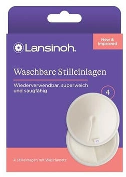Lansinoh Waschbare Stilleinlage 4er Pack Weiß