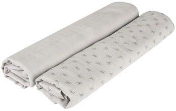 Roba 2-tlg. Puck- und Stilltuch-Set aus 100% Organic Bio-Baumwolle GOTS Lil Planet Grau