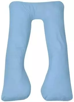 vidaXL Schwangerschaftskissen 90x145cm hellblau, Baumwolle (131588)