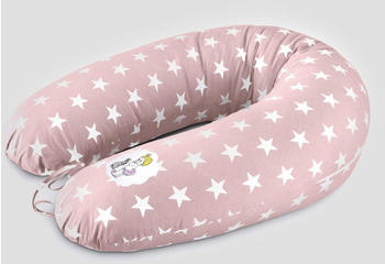 Sei Design Stillkissen Set (170 x 30) EPS-Mikroperlen + Bezug sterne pastel rosa