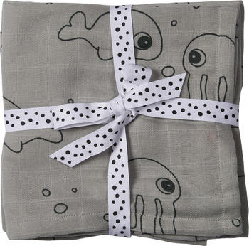 Done by Deer Swaddle 2-Pack sea friends grey
