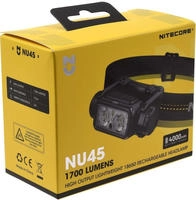 Nitecore Stirnlampe NU45 LED, wiederaufladbar, 1.700 Lumen, mit Rotlicht, wasserdicht