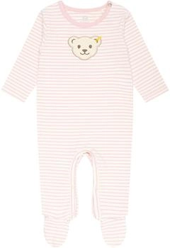 Steiff Baby Strampler Einteiler mit Bär und Streifen hellblau/weiß (628355-0003-00500)