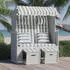 vidaXL Strandkorb mit Kissen Poly Rattan /Massivholz Grau/Weiß (318661)