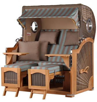 Mr. Deko Düne Grande XL Teak Bullauge PE grey Dessin 520 (MD02011)