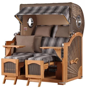 Mr. Deko Düne Grande XL Teak Bullauge PE grey Dessin 522 (MD02013)