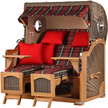 Mr. Deko Düne Grande XL Teak Bullauge PE grey Dessin 529 (MD02015)