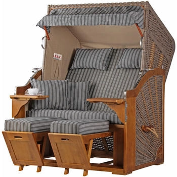 bene living Schleswig Pinie Zweisitzer PE mokka Modell 553 (BL-184706)