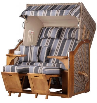 bene living Schleswig Pinie Zweisitzer PE mokka 555 (BL-02363)