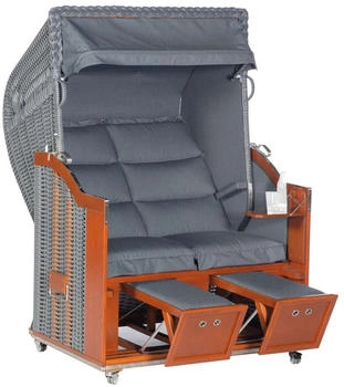 SonnenPartner Classic 2-Sitzer Duo-Style Halbliegemodell onix/charcoal mit Sonderausstattung