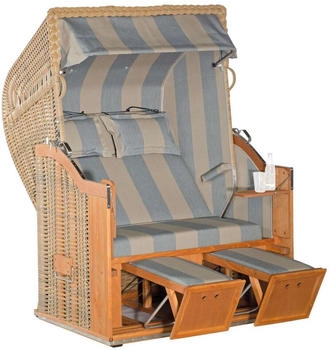 SonnenPartner Classic 2-Sitzer Halbliegemodell marone/grau mit Sonderausstattung