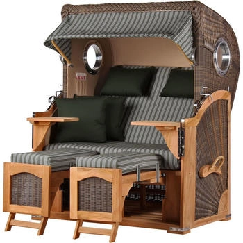 Mr. Deko Düne Teak Bullauge PE grey Dessin 504 (MD01902)
