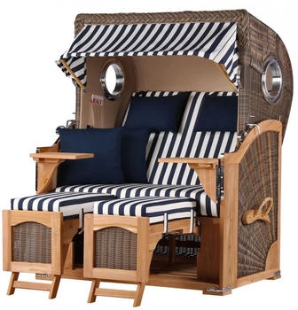 Mr. Deko Düne Teak Bullauge PE grey Dessin 518 (MD01907)