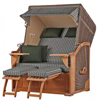Mr. Deko Seeblick Teak PE grey Dessin 504 Komplettset (01204-S)