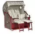 SunnySmart Strandkorb Rustikal 140 x 160 x 95 cm Dreiviertelllieger