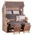 deVries Strandkorb 135 x 165 x 90 cm Dreiviertelllieger