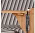 bene living Ammersee Strandkorb 2-Sitzer Teak PE-Geflecht grau Volllieger (Modell 545)
