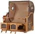 bene living Ammersee Strandkorb 2-Sitzer Teak PE-Geflecht grau Volllieger (Modell 545)