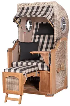 bene living Ammersee 1-Sitzer Volllieger Teak PE Shell (Modell 505)