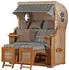 bene living Ammersee 2-Sitzer Strandkorb-Set Teak PE Shell Volllieger (Modell 520)