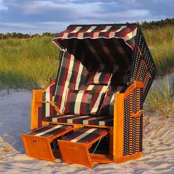 Swing & Harmonie Strandkorb Volllieger XXL LED Sonneninsel Rattan (50110130)