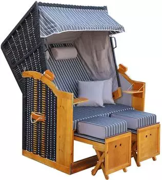 Brast R&uuml;gen Deluxe 2-Sitzer anthrazit/wei&szlig;